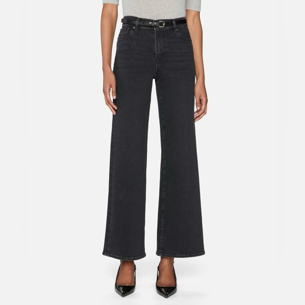Frame Le Slim Palazzo Black Denim Wide Leg Jeans